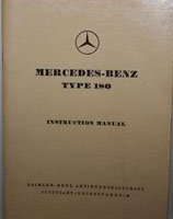 1954 Mercedes Benz 180 Pontoon Owner's Manual