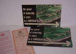 1954 Chrysler Imperial, New Yorker, Town & Country Owner's Manual