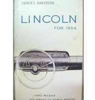 1954 Lincoln Capri Owner's Manual