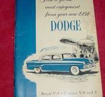 1954 Dodge Royal, Coronet & Meadowbrook Owner's Manual