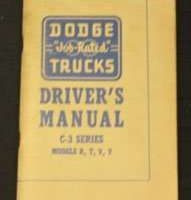 1956 Dodge Trucks C-3 Series R, T, V & Y Models Owner's Manual