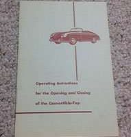 1956 Porsche 356A Convertible Top Owner's Manual Supplement