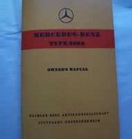 1957 Mercedes Benz 220S Owner's Manual