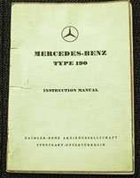 1956 Mercedes Benz 190 Owner's Manual