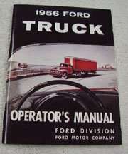 1956 Ford F-100 Truck Owner's Manual