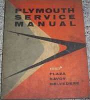 1957 Plymouth Plaza, Savoy & Belvedere Service Manual