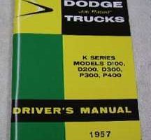 1957 Dodge Trucks K Series Owner's Manual