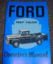 1957 Ford F-100 Truck Owner's Manual