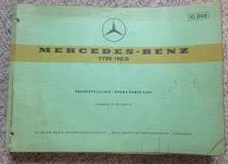 1958 Mercedes Benz 190D 121 Chassis Parts Catalog
