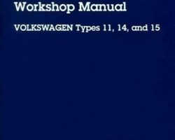 1959 Volkswagen Beetle Sedan & Convertible Type 11 & 15 Service Manual