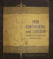 1958 Lincoln Capri Service Manual