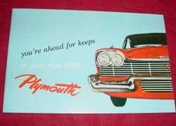 1958 Plymouth Belvedere, Savoy, Plaza & Fury Owner's Manual