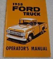 1958 Ford F-Series Truck Owner's Manual
