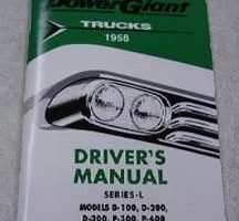 1958 Dodge Trucks L Series Owner's Manual