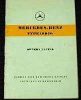 1960 Mercedes Benz 190Db Owner's Manual