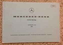 1960 Mercedes Benz 190Db 121 Chassis Parts Catalog