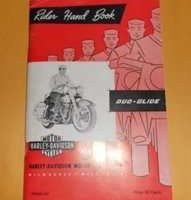 1958 Harley Davidson Duo-Glide Models with Panhead Engine Owner's Manual