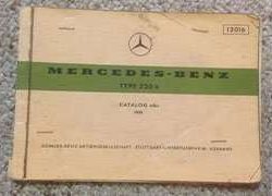 1961 Mercedes Benz 220b 111 Chassis Parts Catalog