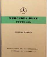 1960 Mercedes Benz 180b Owner's Manual