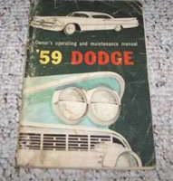1959 Dodge Coronet, Royal, Custom Royal, Custom Royal Lancer and Sierra Station Wagon Owner's Manual