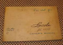 1959 Lincoln Premier Owner's Manual