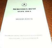 1960 Mercedes Benz 190b Owner's Manual
