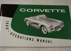 1960 Chevrolet Corvette Owner's Manual