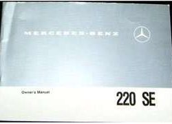 1962 Mercedes Benz 220SE Owner's Manual