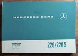 1962 Mercedes Benz 220 & 220S Owner's Manual