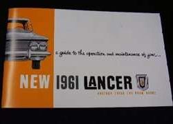 1961 Dodge Lancer Owner Operator User Guide Manual