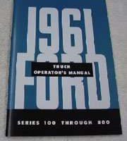 1961 Ford F-Series Truck 100-800 Owner's Manual