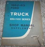 1962 Ford F-Series Truck 850-1100 Service Manual Supplement
