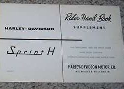 1962 Harley Davidson Sprint H Owner's Manual Supplement