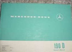 1962 Mercedes Benz 190D Owner's Manual