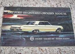 1962 Ford Galaxie & Country Squire Owner Operator User Guide Manual