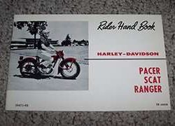 1962 Harley Davidson Pacer, Scat & Ranger Models Owner's Manual