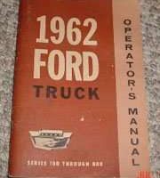 1962 Ford F-Series Truck 100-800 Owner's Manual