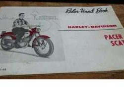 1963 Harley Davidson Pacer & Scat Models Owner's Manual