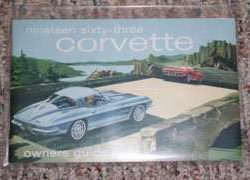1963 Chevrolet Corvette Owner's Manual
