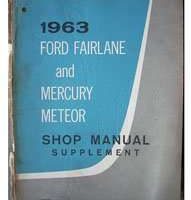 1963 Ford Fairlane Service Manual Supplement