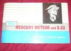 1963 Mercury Meteor & S-33 Owner's Manual