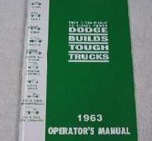 1963 Dodge Trucks Owner's Manual
