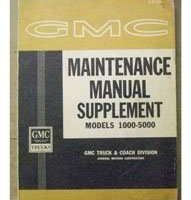 1963 GMC Truck 1000-5000 Models Service Manual Supplement