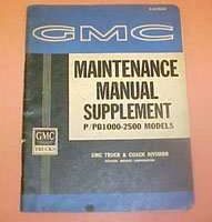 1963 GMC Truck P & PB 1000-2500 Models Service Manual Supplement
