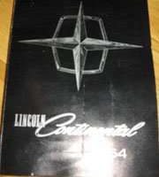 1964 Lincoln Continental Owner's Manual