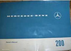 1967 Mercedes Benz 200 Owner's Manual