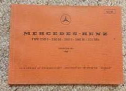 1966 Mercedes Benz 300SEb 108 Chassis Parts Catalog