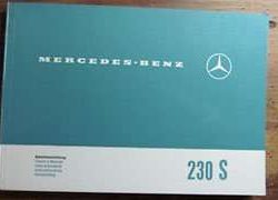 1967 Mercedes Benz 230S Owner's Manual