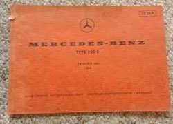 1968 Mercedes Benz 230S 111 Chassis Parts Catalog