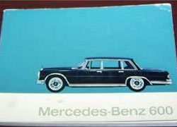 1967 Mercedes Benz 600 Owner's Manual